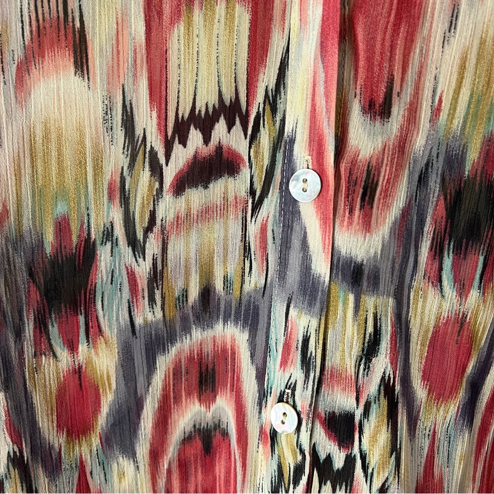 BB Dakota watercolor 3/4 sleeve blouse medium - Picture 2 of 6